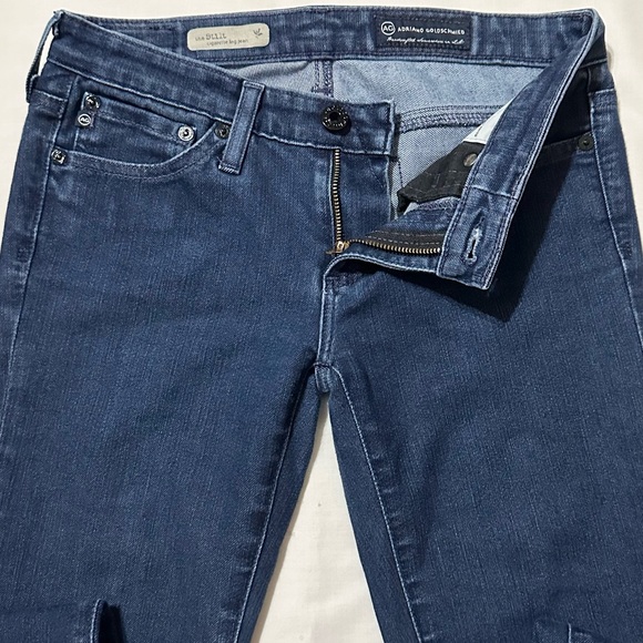 AG Adriano Goldschmied The Stilt Cigarette Leg Dark Stretch Denim Jeans - 25R - Picture 5 of 16